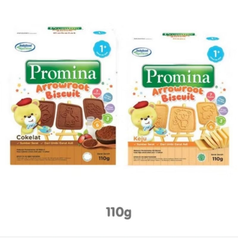 PROMINA COOKIES ARROWROOT KEJU/COKLAT 110gr - PROMINA BISKUIT BAYI/ANAK