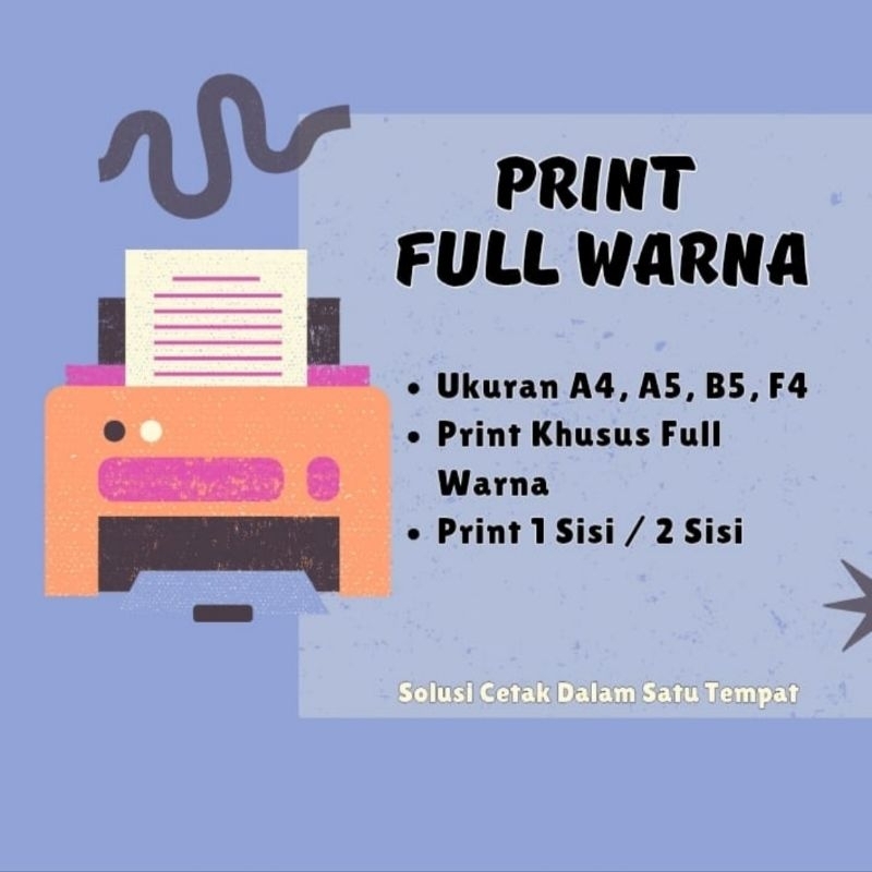

PRINT/CETAK Full Warna Murah Cepat Kertas A4 A5 F4 B5 Dokumen, Buku, Makalah, Skripsi, tugas, Dll