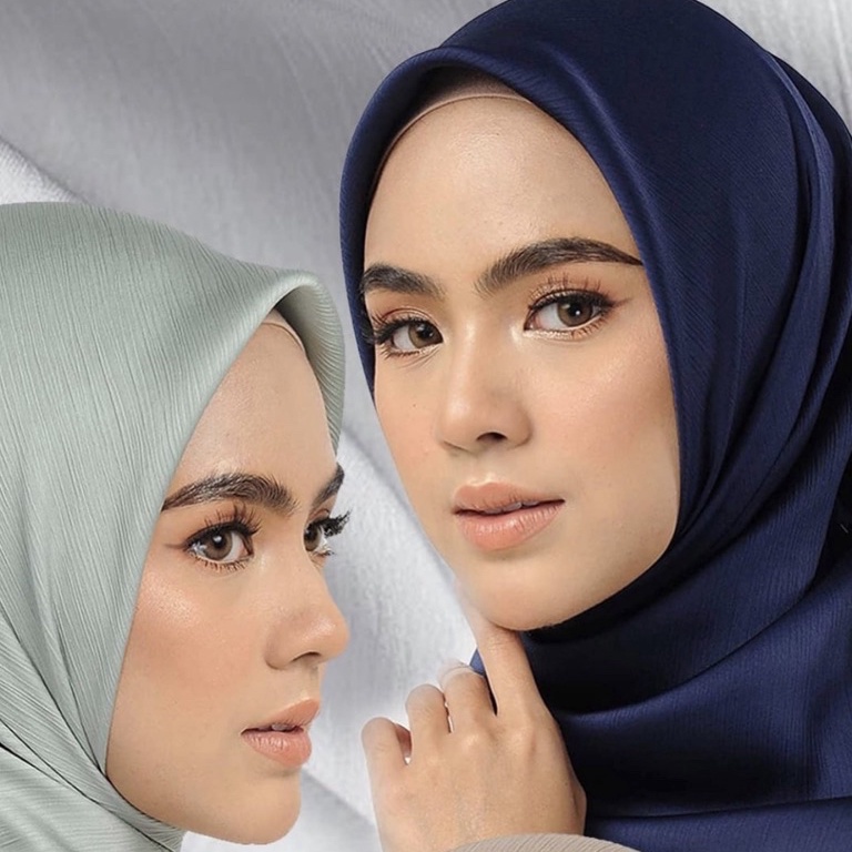 55TOP SALE HIJAB SEGIEMPAT crinkle textured silk malaysia