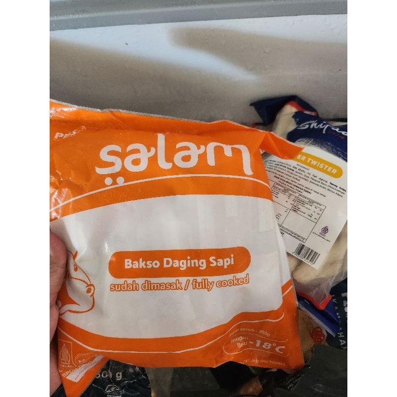 

Bakso Sapi merk Salam 500gram