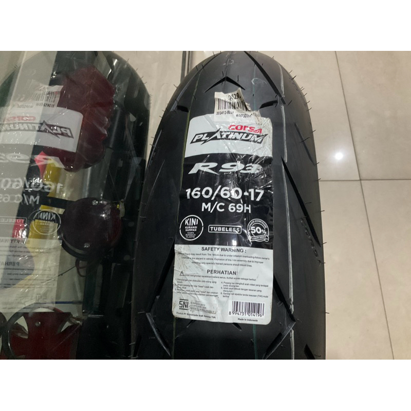 BAN LUAR CORSA R93 RING 17 (110/70-17 120/60-17 130/70-17 150/60-17 160/60-17) ORIGINAL 100%