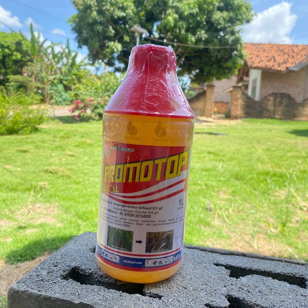 Promotop 531 SL Mahakam – Herbisida Glifosat 1L Pembasmi Gulma Daun Lebar & Rumput