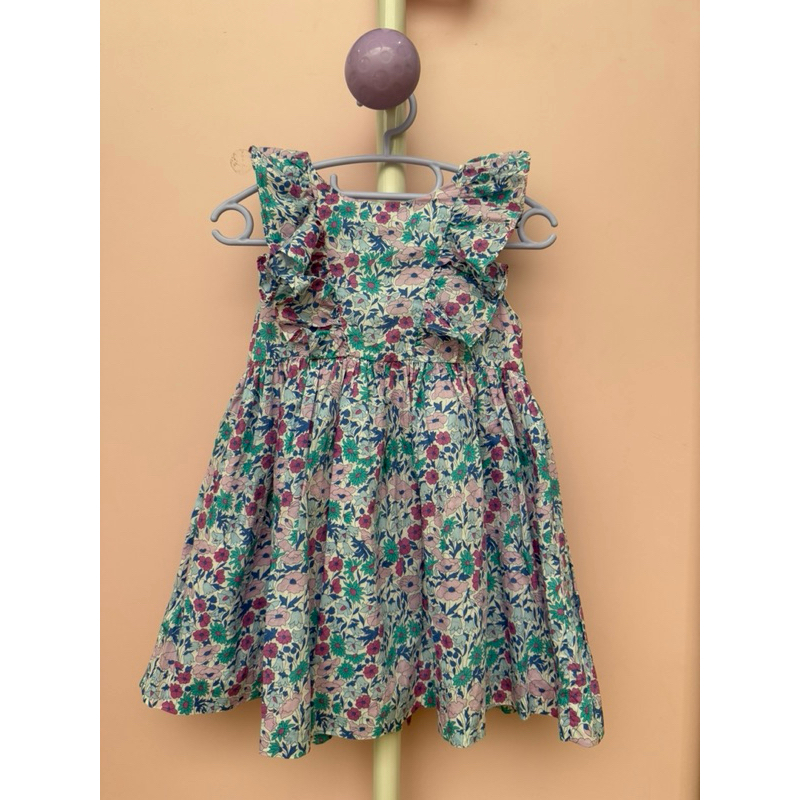 jacadi liberty dress purple blue