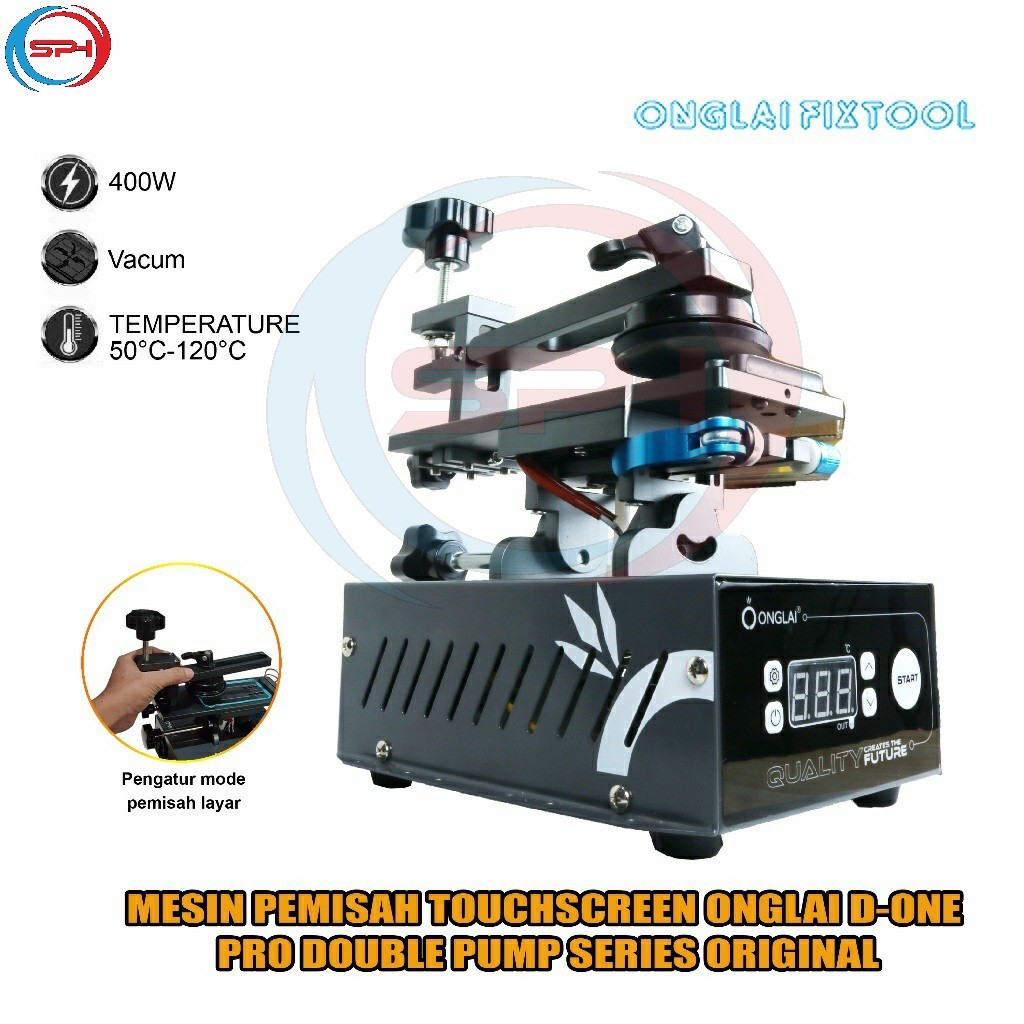 Mesin Pemisah Touchscreen ONGLAI D-One Double Pump Series Separator LCD Vacuum Ganda ( D-One First ;