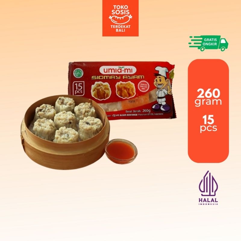 

Umiami Siomay Ayam Dimsum + Saos 260 gram Isi 15