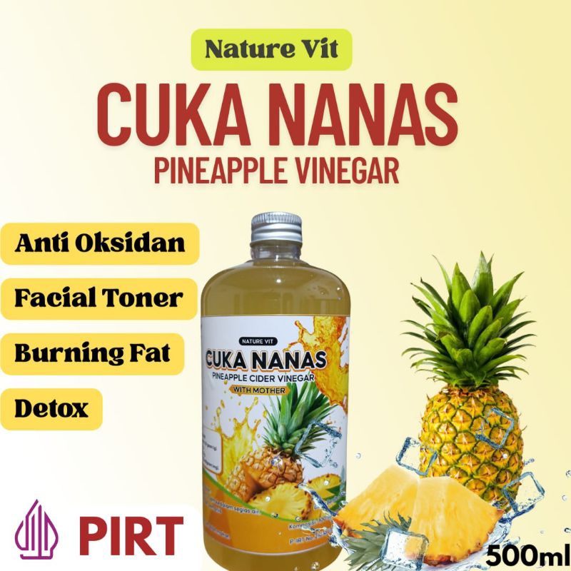 

Cuka Nanas Nature Vit - Cuka Nanas With Mother - Premium- cuka Nanas 500ml