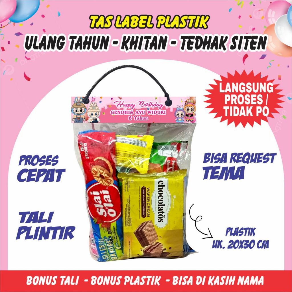 Plastik Snack Ulang Tahun Custom