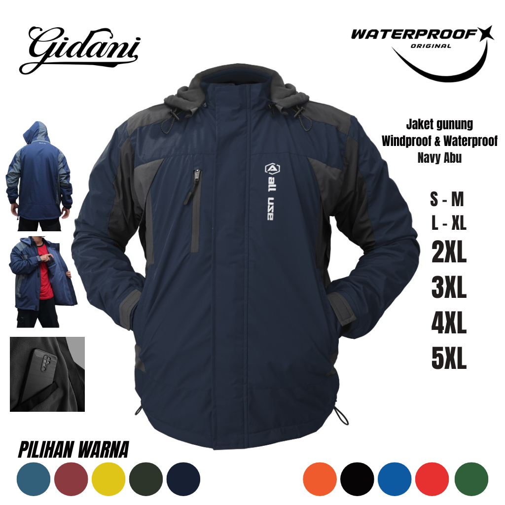 JAKET GUNUNG OUTDOOR  100% ORIGINAL ALLUSE ANTI AIR WATERPROOF JAKET OUTDOOR PRIA