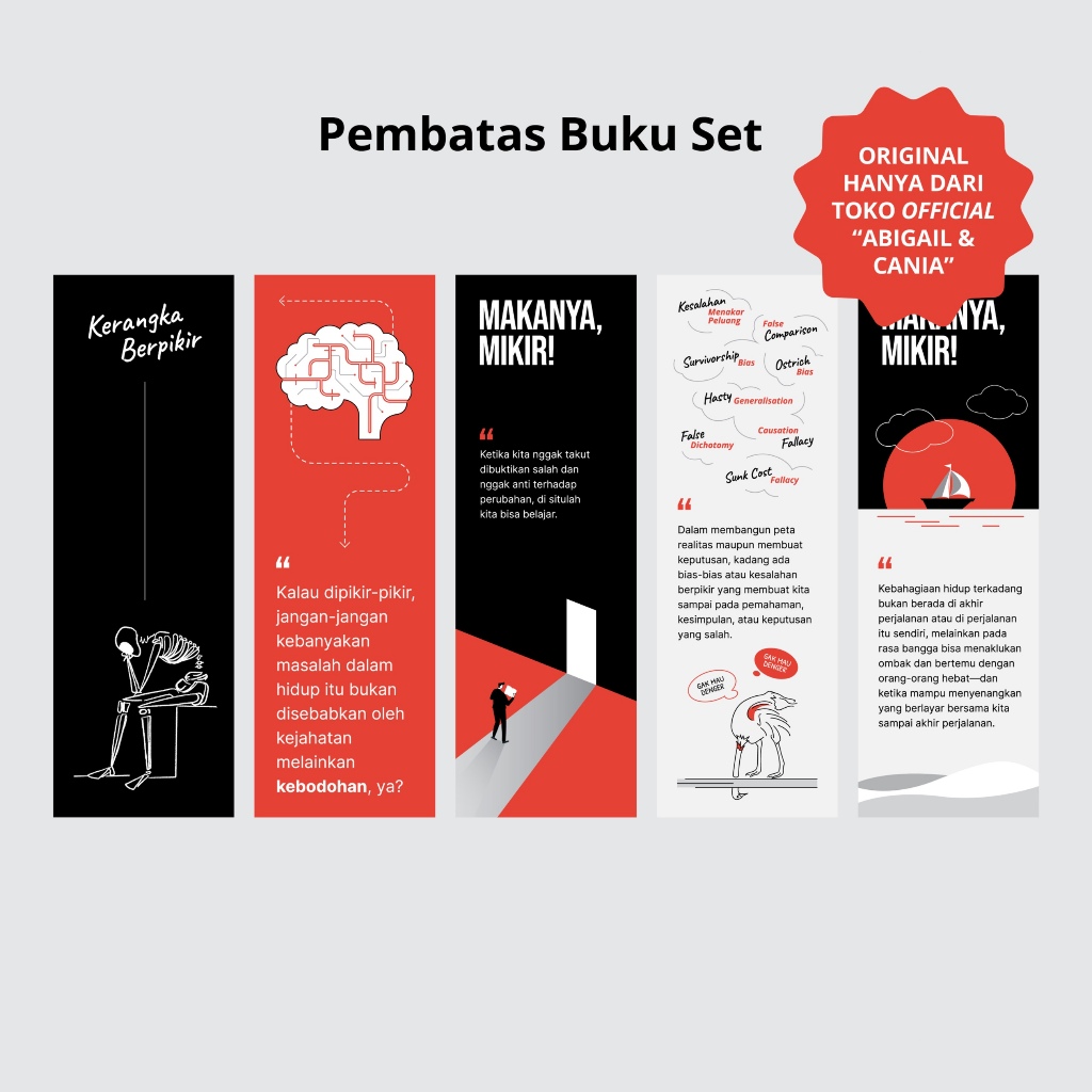 

Pembatas Buku Makanya, Mikir! Set