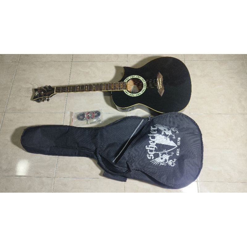 SGR SA-1 Black (BLK) Electric Acoustic Guitar by Schecter