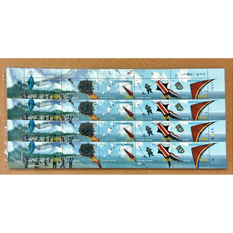 

(FB) PRANGKO INDONESIA 2002 FULL SHEET LAYANG - LAYANG. SHEET OF 20. MNH.