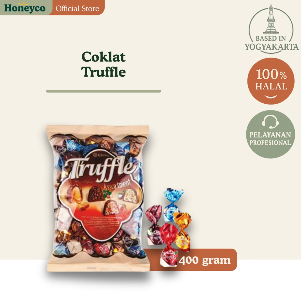 

Elvan Truffle Chocolate Assortment 400g Cokelat Aneka Rasa