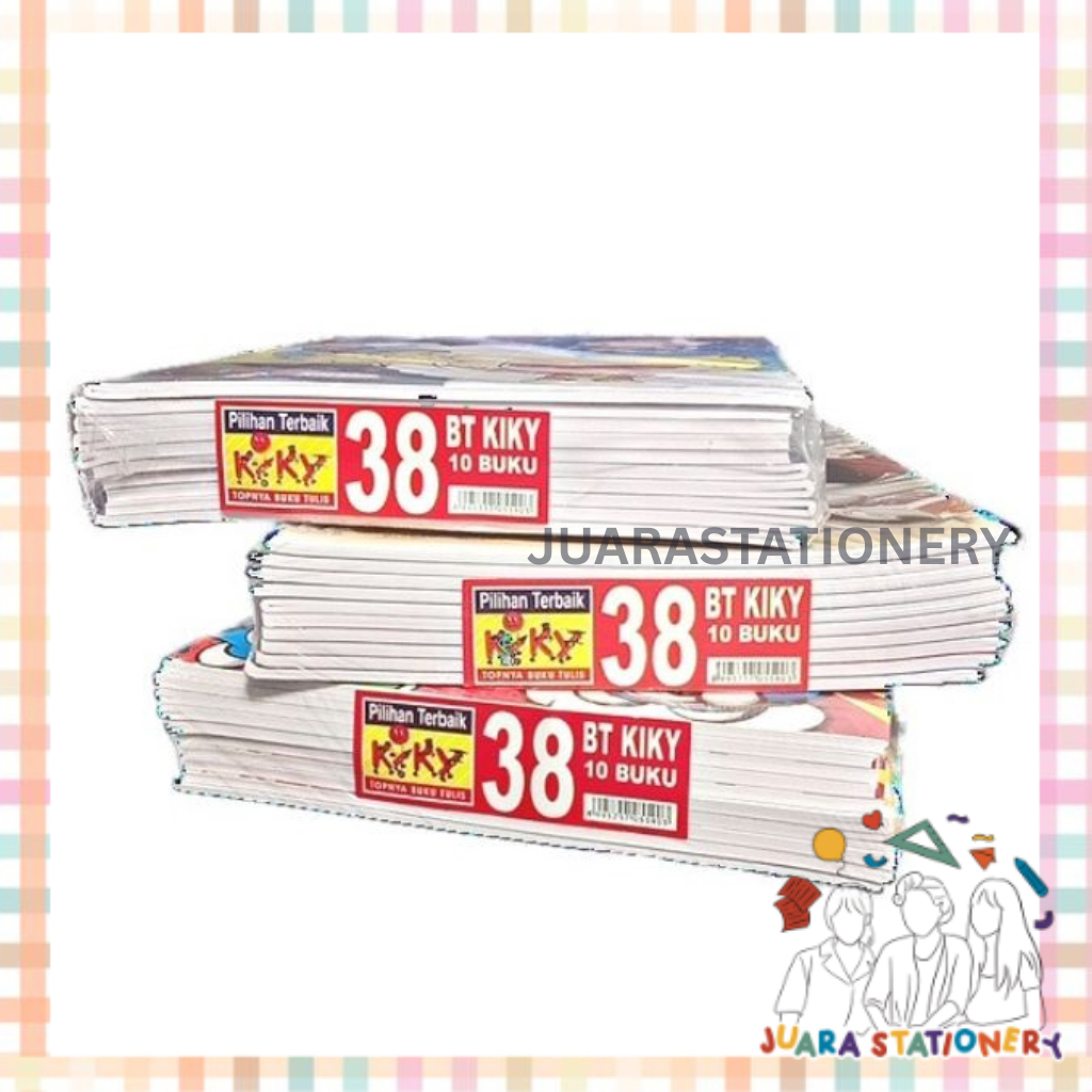 

(963) Buku Tulis Kiky 38 Lembar (1 PAK 10PCS) / Buku Catatan Sekolah Buku Sekolah