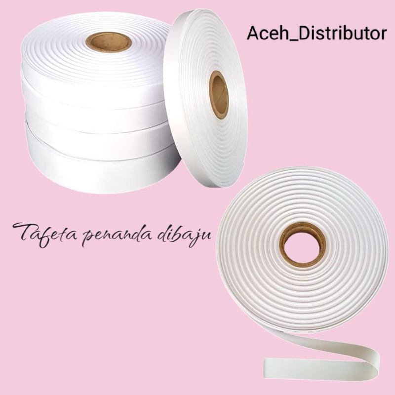 

PITA LAUNDRY TAFETA LABEL PENANDA ROLL KAIN KERTAS 20 MM 2 CM 200 METER