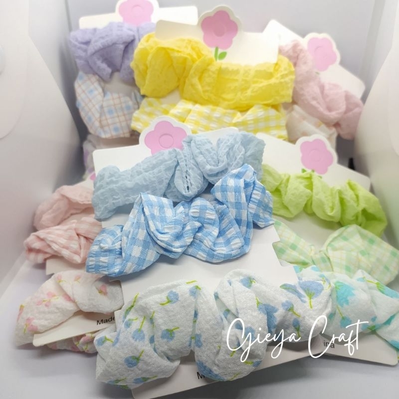 Scrunchie Set 3in1 | Ikat Rambut