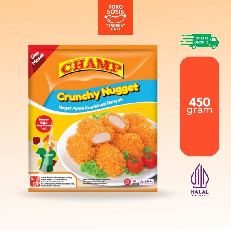 

Champ Crunchy Chicken Nugget 450 gram | Naget Ayam