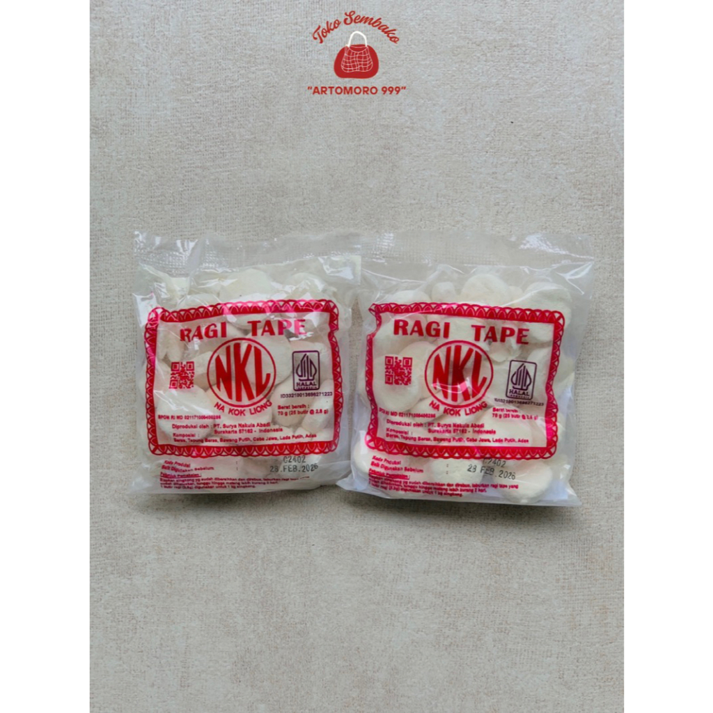 

Ragi Tape NKL/Ragi Instan/Ragi Na Kok Liong (70 gr isi 25 butir)