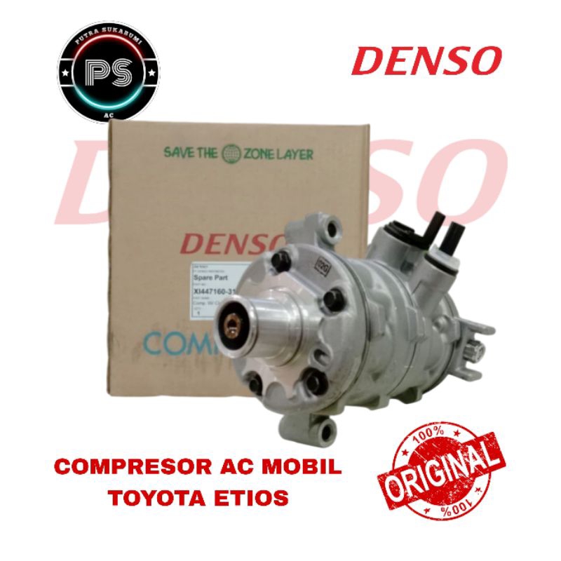 COMPRESOR KOMPRESOR AC MOBIL TOYOTA ETIOS ORIGINAL DENSO