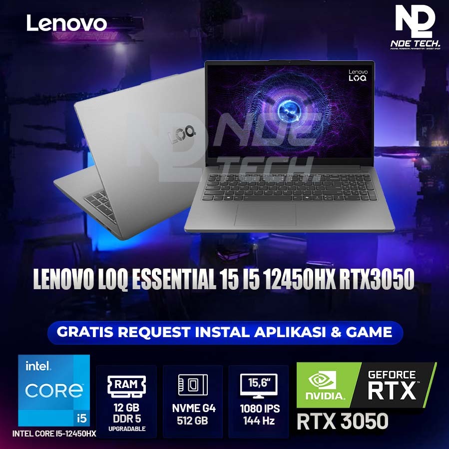 Lenovo Loq Essential 15 I5 12450HX RTX3050
