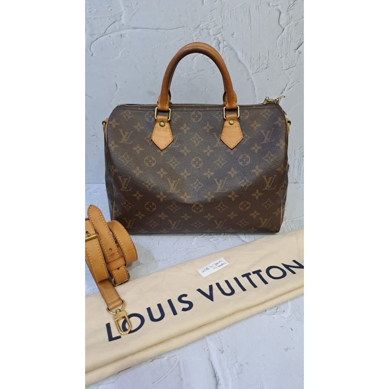 LV SPEEDY 30 BANDOLIERE MONOGRAM