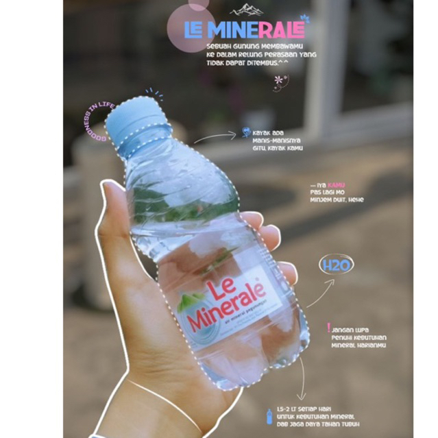 

Le minerale botol kecil 330ml isi 24pcs