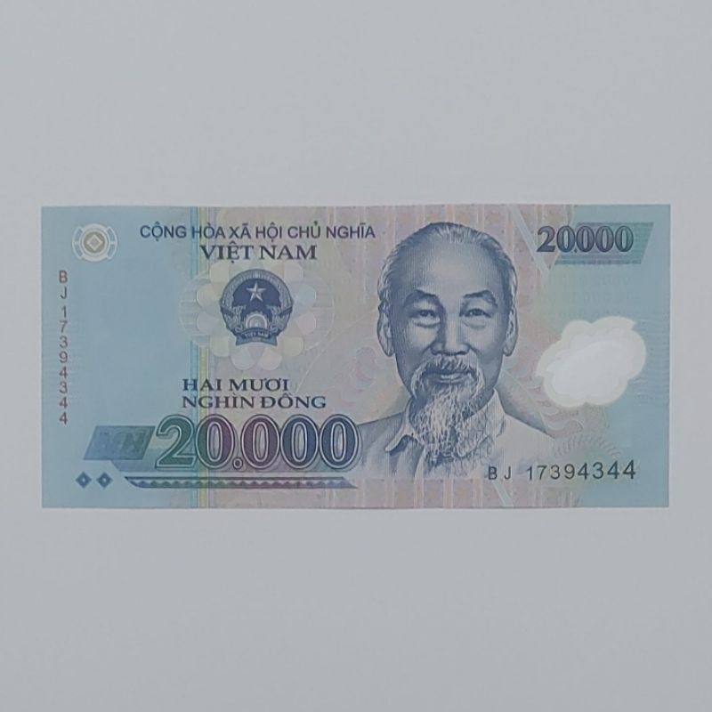 Uang Asing Vietnam Dong Pecahan 20000 Dong Polymer