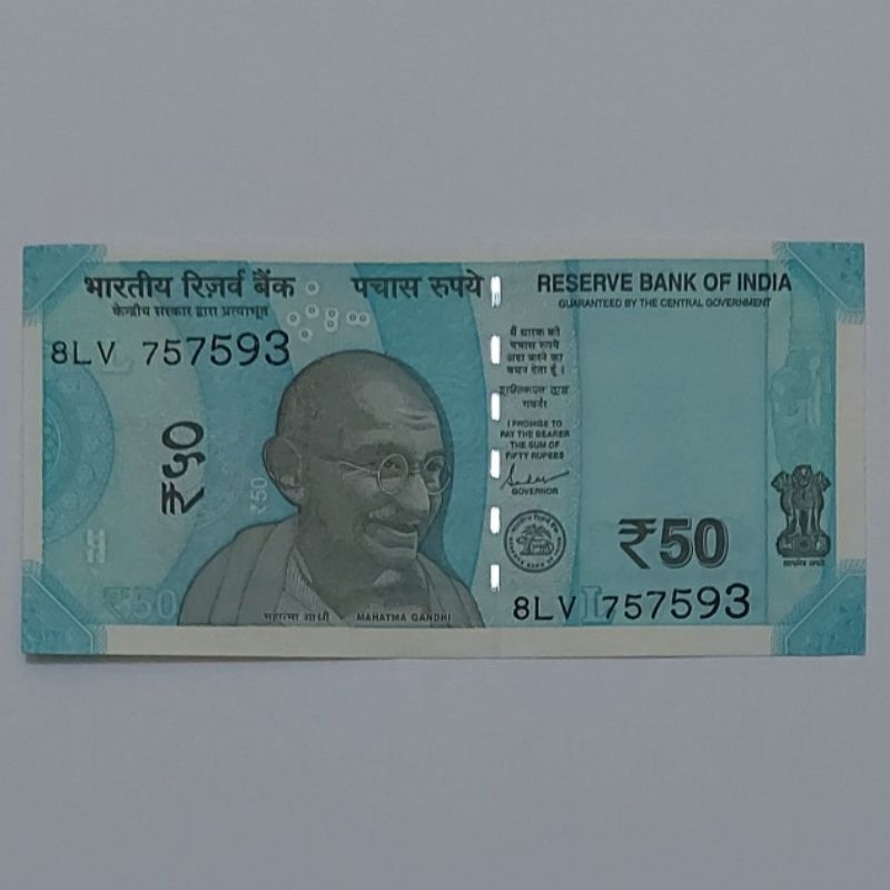 Uang Asing India Rupee Pecahan 50 Rupee