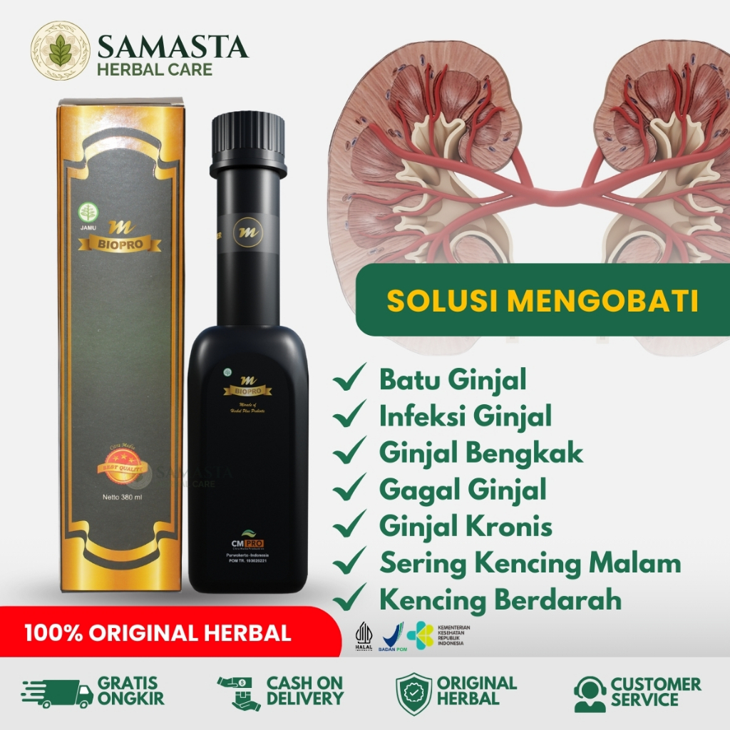 M-Biopro Suplemen Alami untuk Batu Ginjal, Bengkak, Kronis, Infeksi  dan Masalah Kesehatan Lainnya