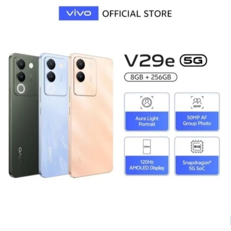 Vivo V29e 5G 8/256 Baru Segel Garansi Resmi Vivo Indonesia