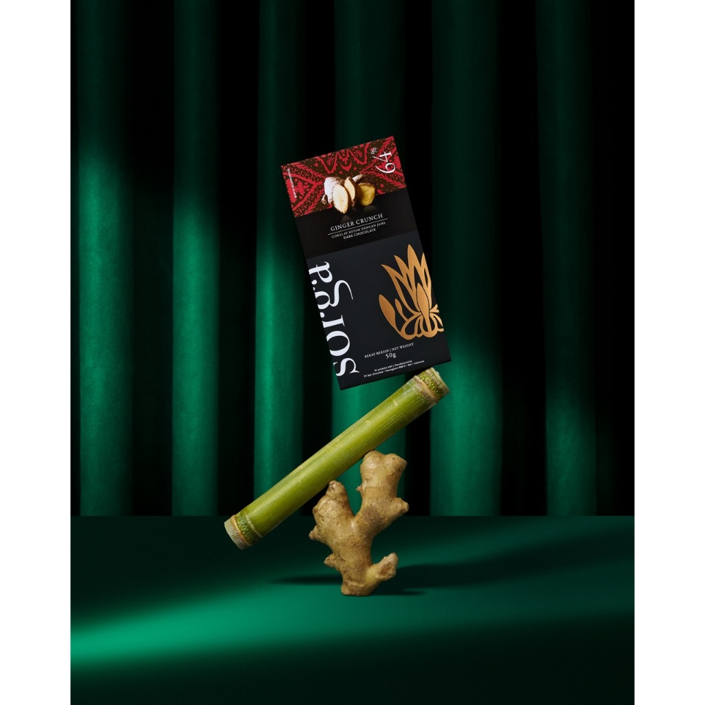 

DARK CHOCOLATE 64% GINGER CRUNCH