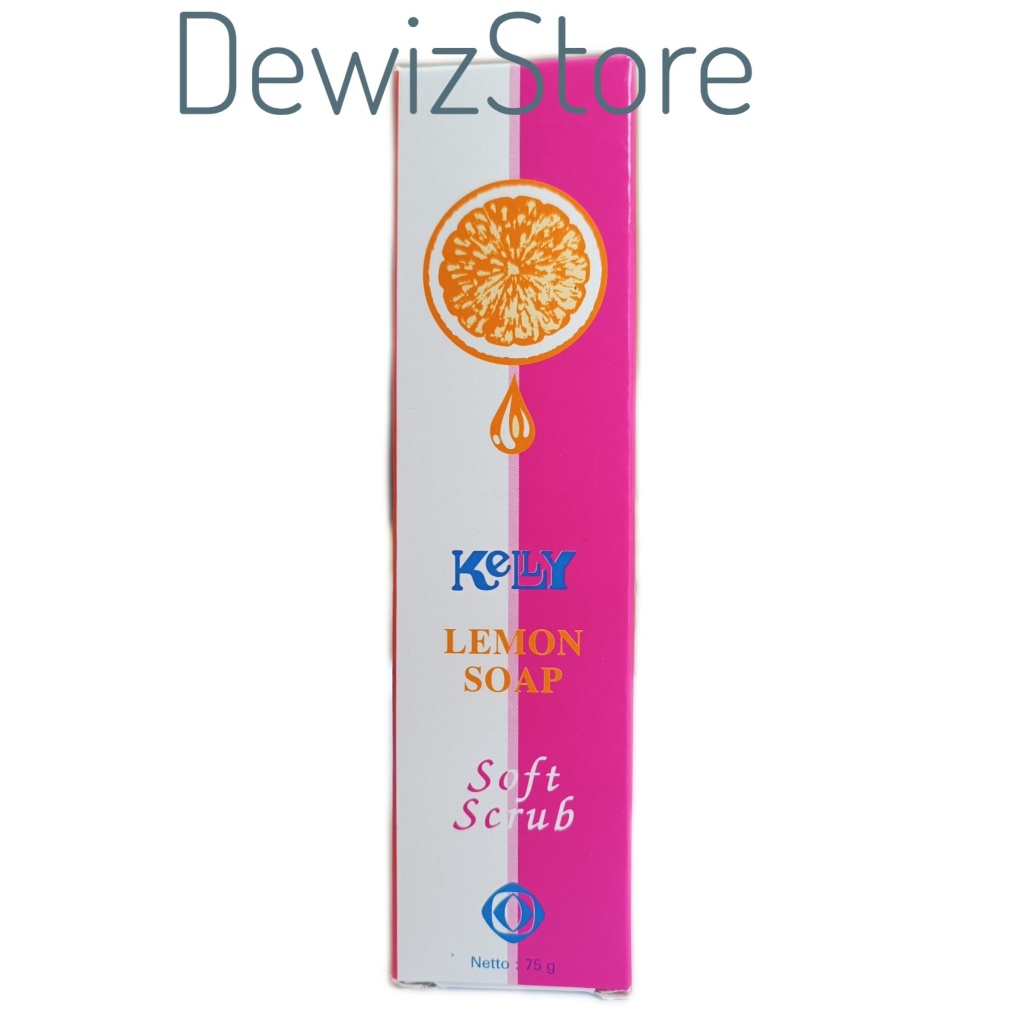 KELLY LEMON SOAP SOFT SCRUB / SABUN CUCI MUKA FACIAL SCRUB - 75GR