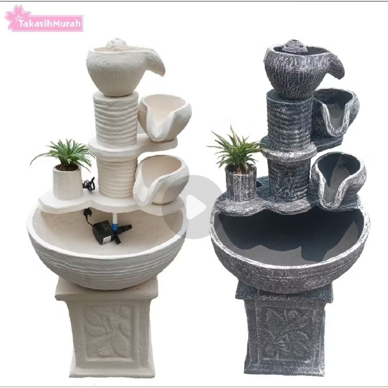 Kolam ikan mini. pot air mancur