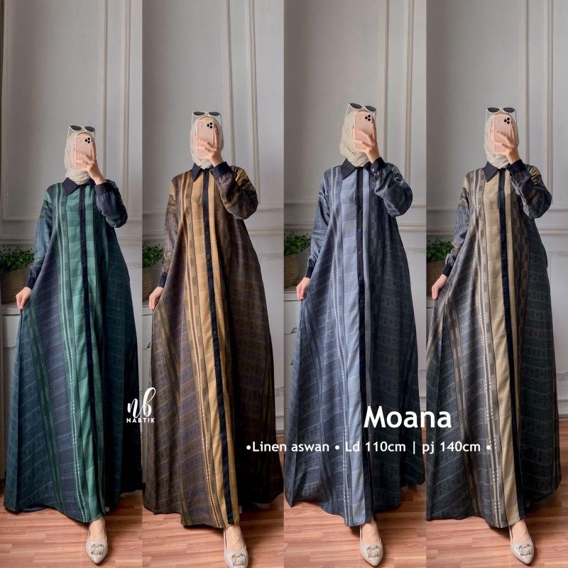 Moana maxy original Nabtik /gamis  premium murah