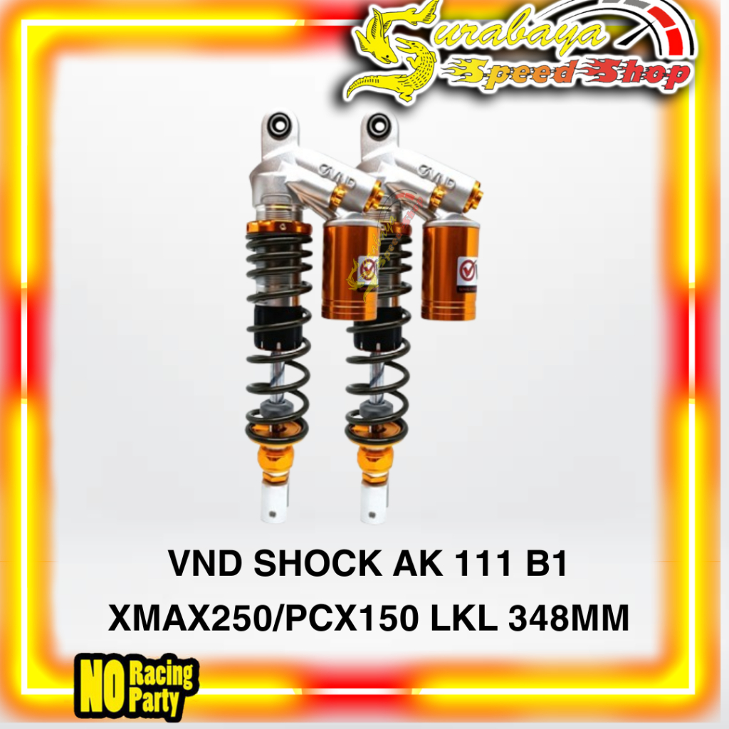 VND Shockbreaker Tabung Atas Tipe AK 111 B1 348mm XMAX250 PCX150 Lokal Original VND RACING