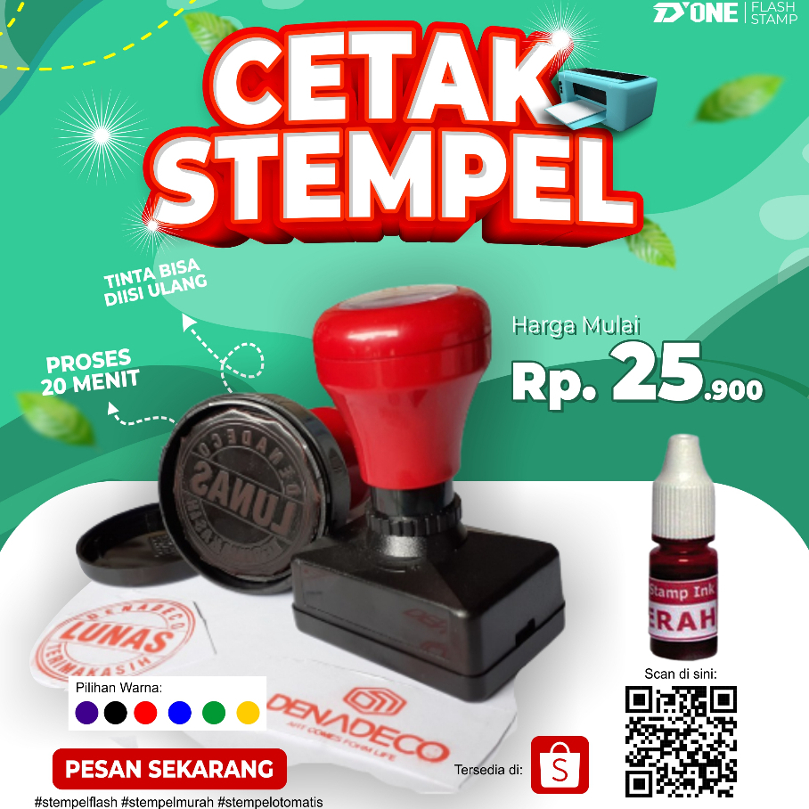 

STEMPEL Otomatis Stempel Flash Murah Siap Cepat Semua Ukuran Free Desain