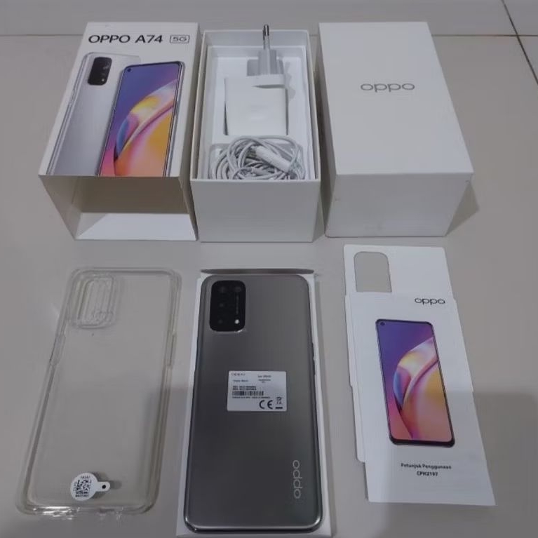 OPPO A74 (5G) 6/128 SECOND FULLSET ORI BEKAS GARANSI RESMI