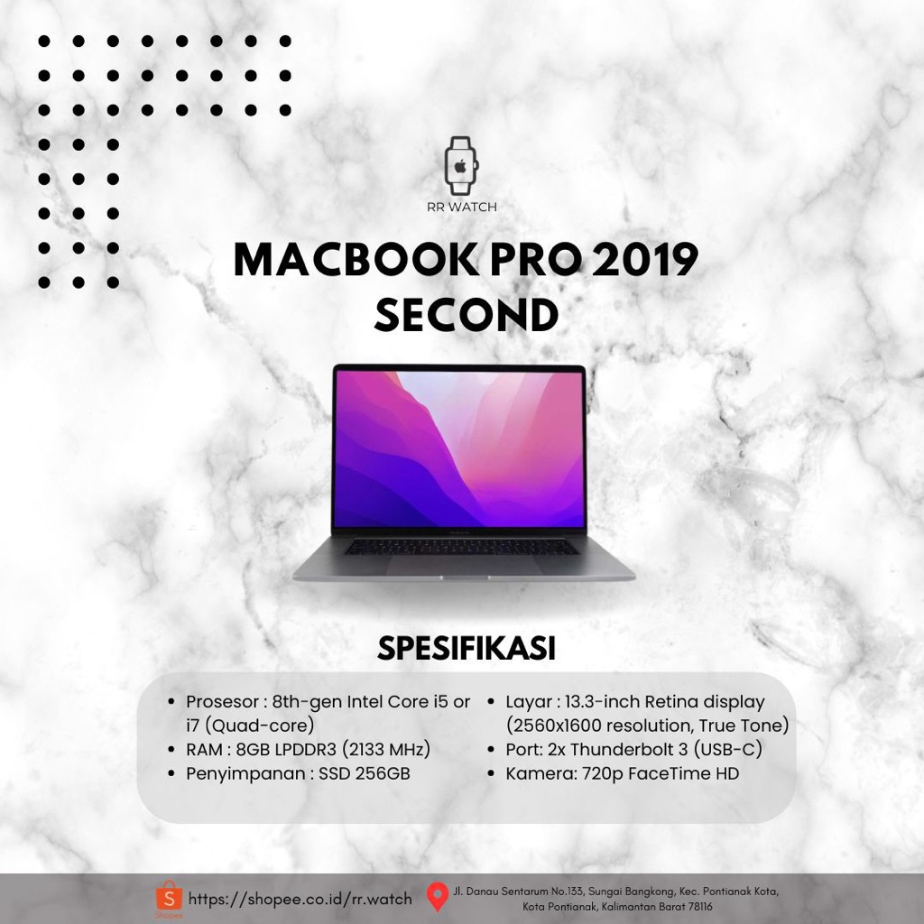 Macbook Pro 2019 Second Original