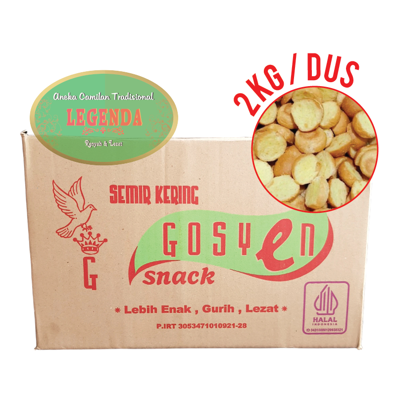 

GROSIR Bagelen Bulat Mini GOSYEN 2000 Gr Gram / 2 KG Kilogram Bagelan Roti Semir Kering Manis Gurih Renyah Cemilan Makanan Ringan Snack Tradisional Pusat Oleh Oleh Khas Pekalongan Murah Berkualitas Premium | DUS