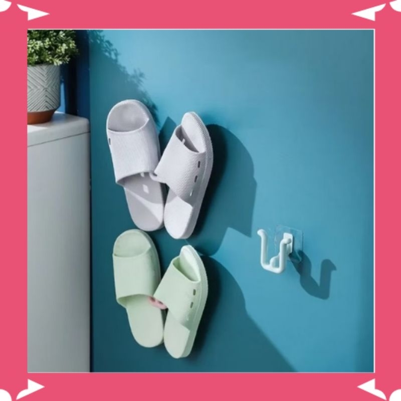Gantungan Sandal Selop Tempel Dinding / Rak Sandal Kamar Mandi Rak Sepatu Tempel Dinding / Gantungan