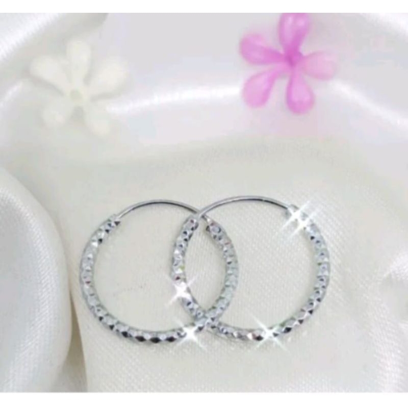 anting jepit silver titanium anti karat dan tidak luntur