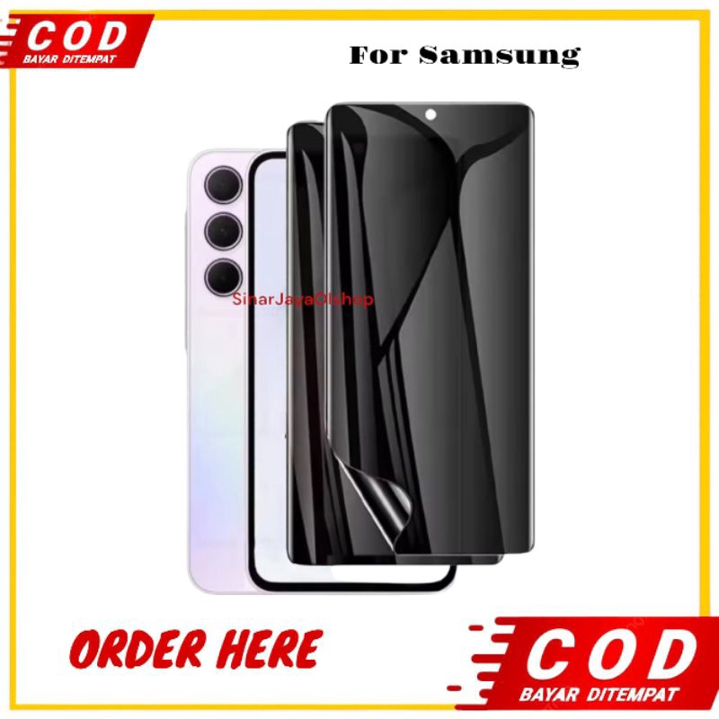 Samsung A11 A12 A13 A14 A15 A16 A06 A05 A24 Hydrogel SPY Matte/Clear Anti Gores Depan Belakang Hp