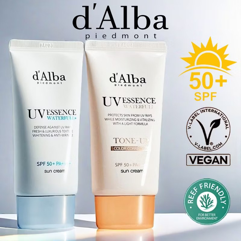 D'ALBA Waterfull Tone-Up Sun Cream / Waterfull Essence Sun Cream SPF 50 PA++++ 50ml | Sunscreen D’Al