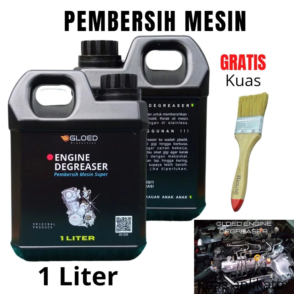 Gloed Engine Degreaser 1 Liter / Pembersih mesin cairan pembersih kerak mesin oli motor dan mobil