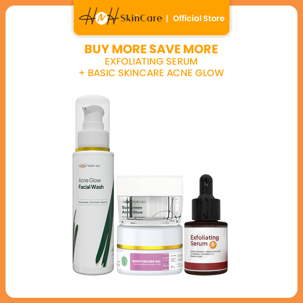 HNH Skincare Variasi Paket Basic Skincare Normal & Acne + Exfoliating Serum