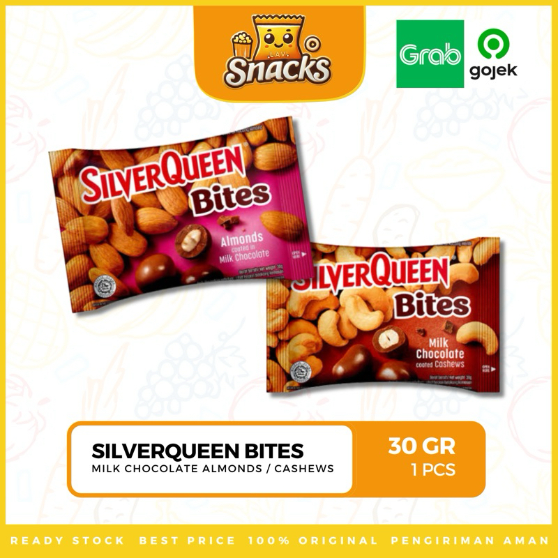 

Lav.Snacks︱SilverQueen Bites Milk Chocolate Almond / Cashews 30GR - 1 PCS