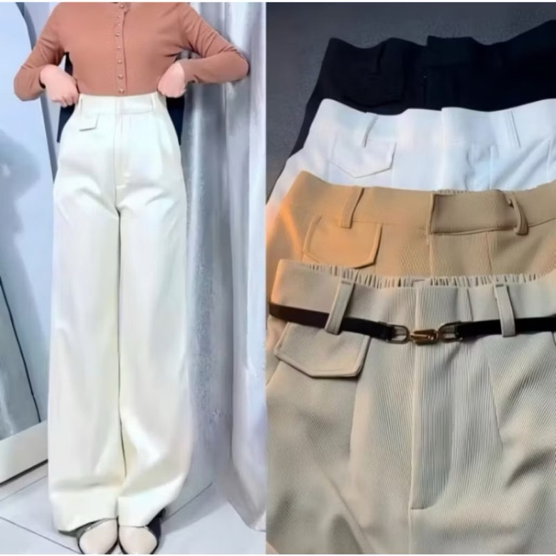 Oro Pants - Highwaist Kulot - Lost Pants Korean Style