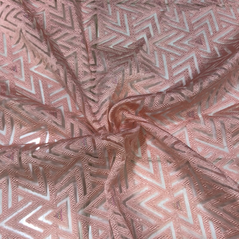 kain organza embos motif abstrak - kain organza embos motif impor - kain organza embos motif premium