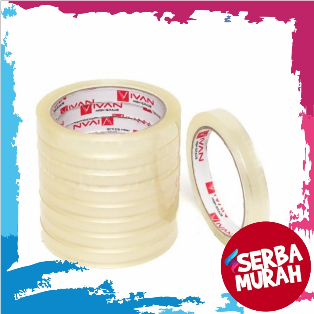 

Ivan Tape Isolasi Selotip Bening 12mm x 72 yard / 1/2 inch x 72yard
