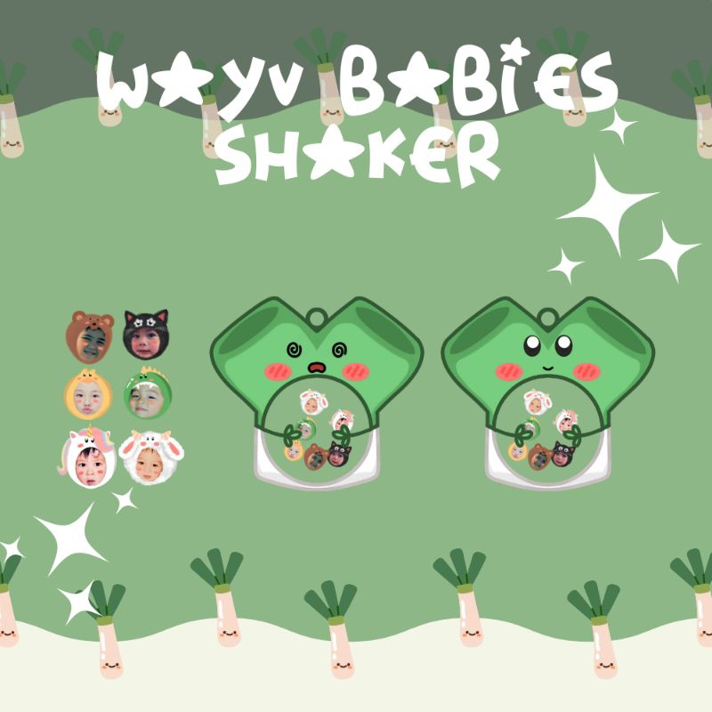 WayV babies shaker keyring acrylic kun ten winwin xiaojun hendery yangyang