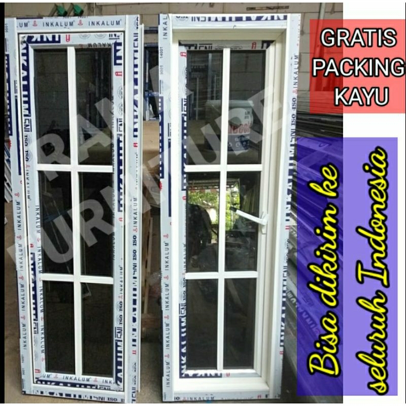 JENDELA ALUMINIUM 40x100/40x120/40x150 ORNAMEN FREE PACKING KAYU